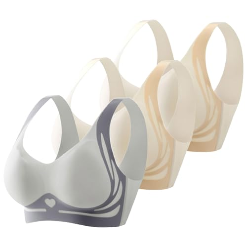 Uwdiohq Ofertas Black Friday Sujetador Lila Mujer Nina con Relleno Sujetadores Foam De Ninas Sosten Post Quirurgico Broche Delantero Pack Sin Aros Combinacion Interior Vestidos Talla 100 para Dormir
