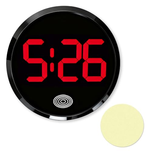 Horloge de tableau de bord autocollante, mini horloge numérique pour voiture, camion, camping-car et maison