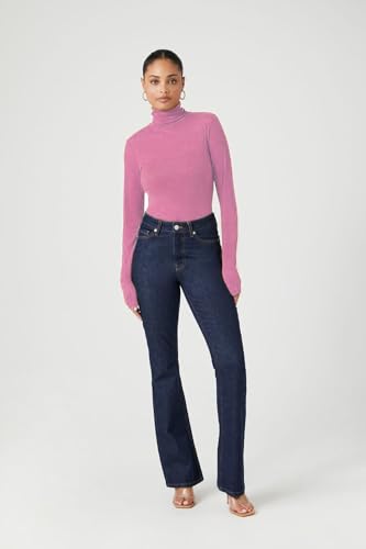 Image of Emmalise Womens Turtleneck Top Long Sleeves Fitted Ribbed Top