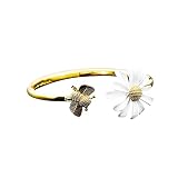 Damen Armband Mode Klassische Persönlichkeit Legierung Persönlichkeit Legierung Design Gefühl kleine Gänseblümchen Sonnenblume Blumen Bienen Armband für Frauen Mädchen Armband Palme