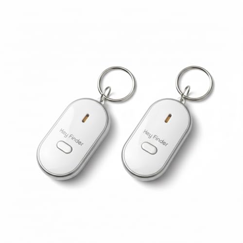 2X Schlüsselfinder LED-Lampe Schlüsselsucher Key Finder Schlüsselanhänger Weiß