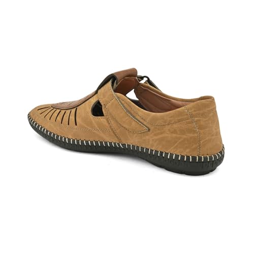 Image of Centrino Men's Fisherman Sandals | Sporty & Casual Summer Footwear | Adjustable Fit with soft cushion Padding | Closed-Toe Comfort & Durability (9284)