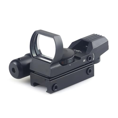 Reflex Red and Green Dot Sight with Laser, 22mm Rail, 4 Reticles