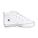 Converse Kid's First Star Leather High Top Shoe, White, 1 M US Infant