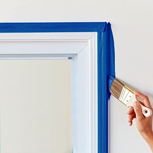 MARKQ [1 Roll] Blue Painter’s Tape – [2" x 20 Yards] Masking Tape for Painting, DIY Crafts & Home Office Use