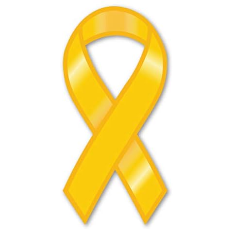 Plain Yellow Ribbon Magnet by Magnet America Is 8" x 3.875" Made for Vehicles and Refrigerators Cover