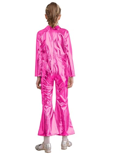 Disfraz completo para niñas metalizado Hot Pink 12 años miniatura 2