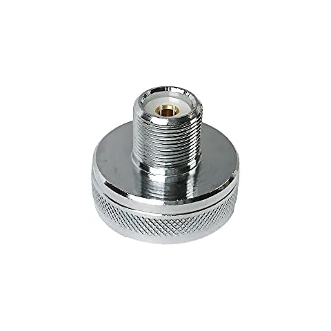 UngSung NMO to SO-239 UHF Female Brass Antenna Mount Adapter Made by Heavy Duty Chrome Plated Brass Cover