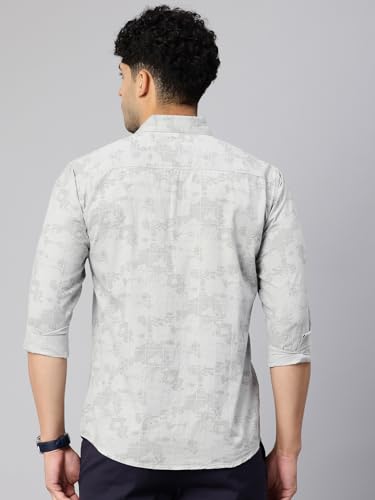 Image of Majestic Man Stylish Geomatric Print Casual Shirt - Pure Cotton| Full Sleeve | Trendy & Comfortable