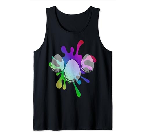 Pascua Prepare To Dye Huevo de Pascua Rainbow Splat Camiseta sin Mangas