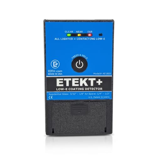 EDTM ETEKT+ (AE1601) Low-E Detector &ndash; Handheld, Battery-Powered Digital Tool to Confirm Low-E...