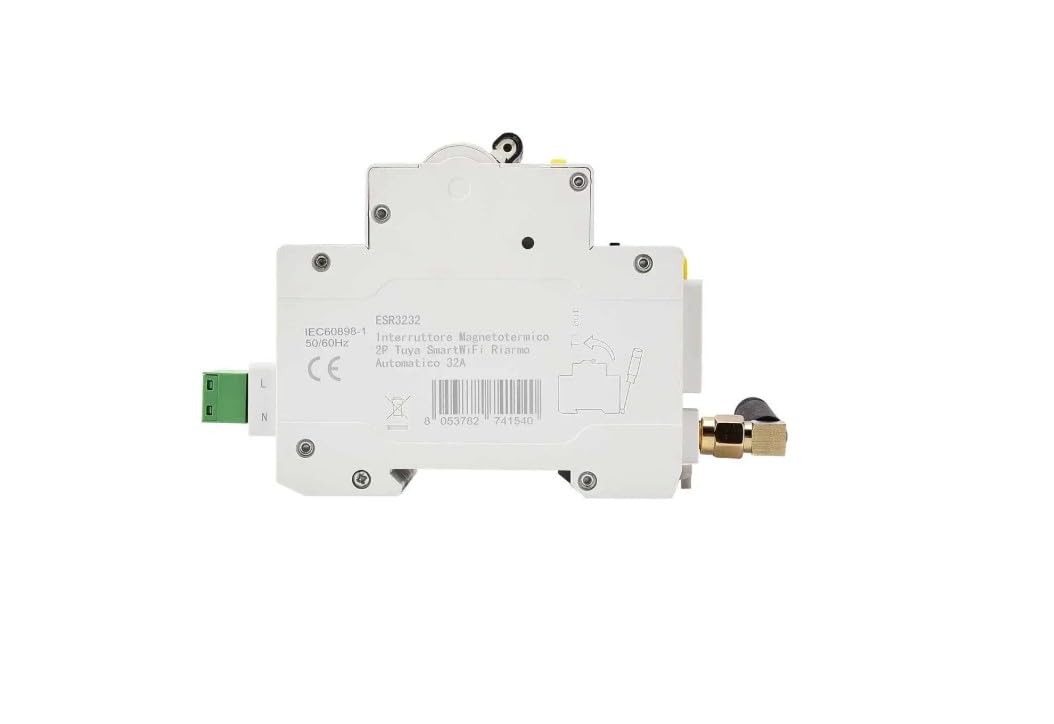 Interruptor magnetotérmico WiFi 2P 32A Tuya Smart para gestión de líneas eléctricas - ESR3232