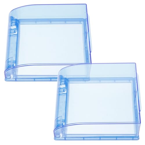 HEMOTON 2pcs Outlet Protector Electrical Light Power Socket Outdoor Power Outlet Self-Adhesive Socket Outlet Cover Outdoor Electrical Cover Light Covers Weatherproof Outlet Cover Blue