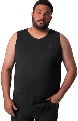 Men Plus Herren große Größen Übergrößen Menswear L-8XL Tanktop, Basic, Rundhals schwarz XXL 836303100-XXL