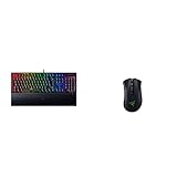Razer BlackWidow V3 Mini HyperSpeed - Gaming Tastatur, DE-Layout, Schwarz & DeathAdder V2 Pro - Kabellose Gaming Maus mit bis zu 70 Stunden Akku für PC/Mac (20K DPI Focus+ Sensor) Schwarz
