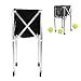 AlcheLHymist Foldable Tennis Ball Hopper Basket Cart, Lightweight Aluminum Alloy Trolley with Wheels, Portable Tennis Ball Cart for Training Practice, High Capacity Tennis Ball Trolley with 360