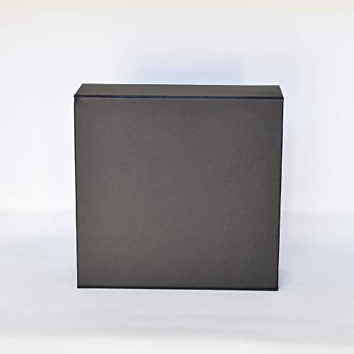 Easy Black Magnetic Large Gift Box 10 X 10 X 3Inches | Set Of 3 | Decorative Sturdy Luxury Box Collapsible And Stackable With Attached Lid #TOP4