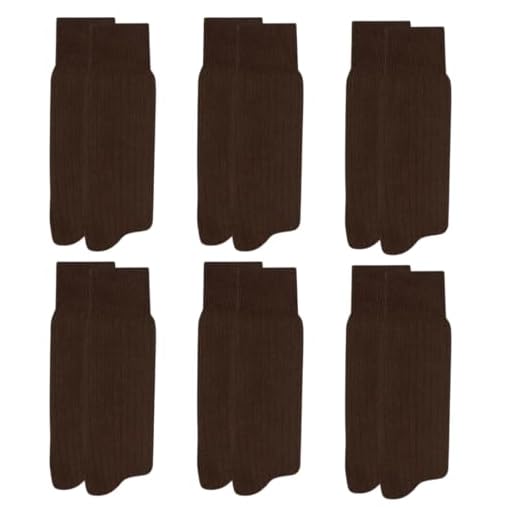 Kit 06 Meia Social Mash Poliamida Cano Longo Canelada | 6 Marrom | 39-42