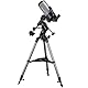 Bresser Teleskop FirstLight 100/1400-Maksutov-Teleskop mit Smartphone-Kamera-Adapter inklusive Montierung, Stativ und Zubehör