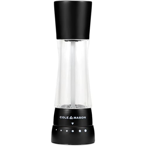 Image of Cole & Mason Derwent Pepper Grinder - Mill Includes Gourmet Precision Mechanism and Premium Peppercorns - Pepper Mill, Matt Black