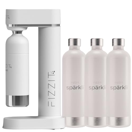 Stainless Steel White Sparkling Water and Soda Maker Machine with