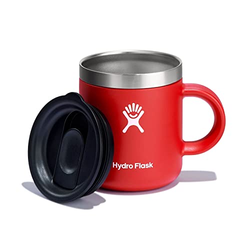 HYDRO FLASK, Travel Coffee Mug 177 ml (6 oz), Vacuum Insulated Stainless Steel Travel Mug with Handle and Press-In Lid