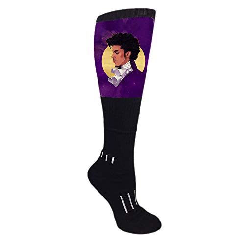 Knee-High Black Prince Purple Rain Dye Sublimated Socks
