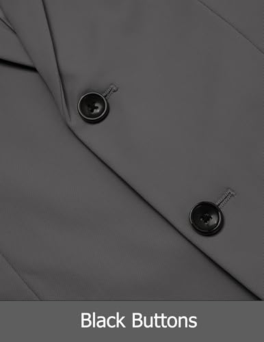 COOFANDY Men's Casual Stretch Blazer Jacket Slim Fit Lightweight Sport Coat Two Button Suit Jackets, Dark Grey, 48
