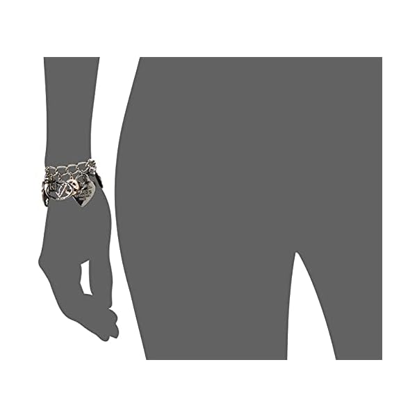 GUESS-Basic-Mixed-Metal-Logo-Charm-Toggle-Charm-Bracelet GUESS "Basic Mixed Metal Logo Charm Toggle Charm Bracelet