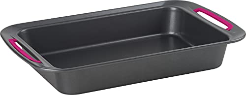 Trudeau Non Stick Carbon Steel Metal Oblong, 9X13In Cake Pan, Grey #TOP11