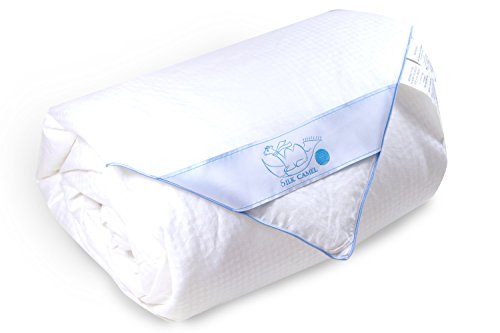 Silk Camel Luxury Comforter Filled With 100% Natural Long Strand Mulberry Silk For Summer - Queen Size #TOP1