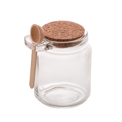 LYOR - Pote com Colher de Bambu e Tampa de Cortiça 240ml Vidro