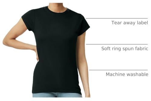 Gildan Women's Softstyle Cotton T-Shirt, Style G64000L, Multipack, Black (2-Pack), X-Large - image 4