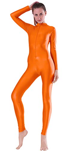 Image of speerise Women's Jumpsuits Long Sleeve Zipper Turtleneck One Piece Bodycon for Yoga Clubwear