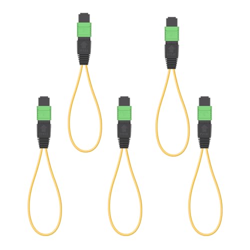 Image of 5pack MPO /APC 24-Core Single Mode Fiber Loopback, Pull Ring Design for High-Performance Network Testing and Maintenance