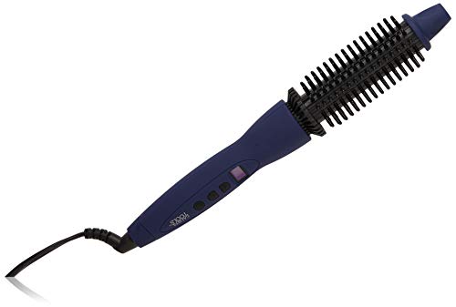 calista Pro Grip Digital Temp Control Ionic Round Hot Brush and Bag, 1-Inch - Navy