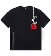 Bealin Mens Graphic Tees Oversized Creative Graffiti Short Sleeve Shirts Summer Casual Rapper Str...