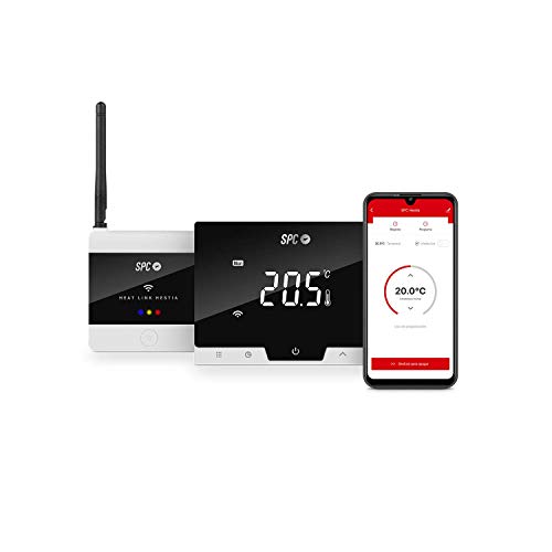 SPC Hestia: Termostato Wi-Fi, Control Inteligente de la calefacción Mediante SPC IoT App, Amazon Alexa, Google Assistant