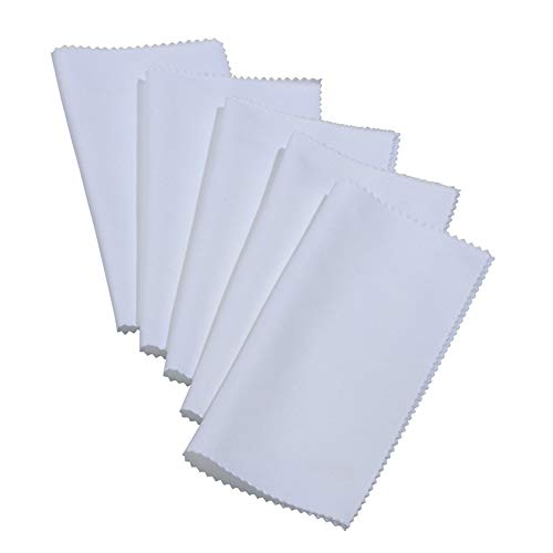 5er Set Mikrofaser Brillenputztuch, HighTech Mikrofasertücher für Brille, Smartphone, Tablet, Laptop, Objektive, HD-Bildschirme 20x20 cm