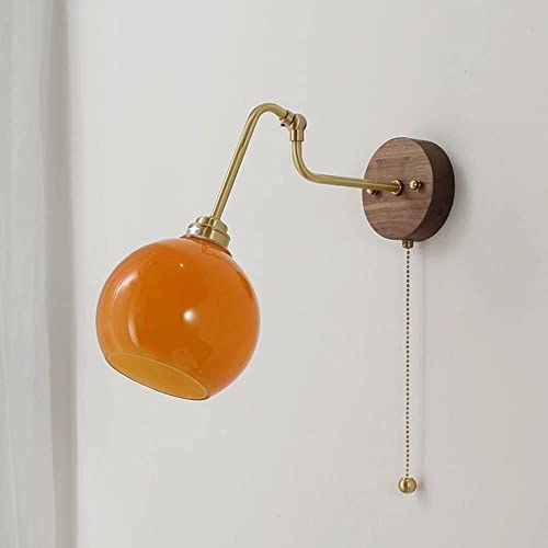 Luces de pared con brazo oscilante japonés y casquillo E27 para iluminación interior moderna 5