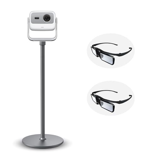 Image of JMGO N1S 4K Smart Portable Projector, Triple Laser, 1100 ISO Lumens, Gimbal Instant Auto Focus, Google TV, Netflix, 110% BT.2020, HDR10, 10W Dolby Audio, Blu-ray 3D, 200" for Home, Outdoor, Gaming