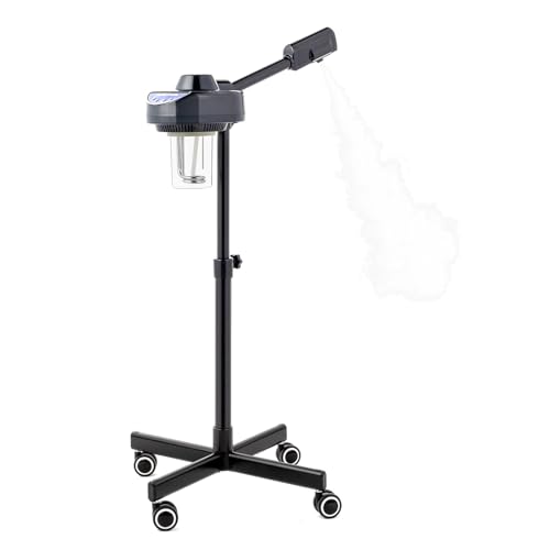Professional Facial Steamer with Hot Mist and Ozone Function, Face Steamer for Facial Deep Cleaning for Home and Salon Spa Use, 360° Rotatable Nozzle & Adjustable Height