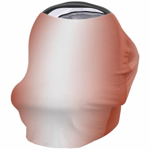 Nursing Cover for Breastfeeding Scarf, Red Orange to White Ombre Baby Car Covers Super Soft Multi Use for Canopy Shopping Cart Cover Blanket Stroller Cover