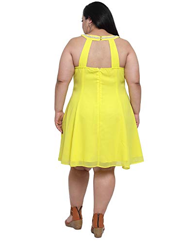 Image of Flambeur Women's Georgette Knee-Length Casual Dress
