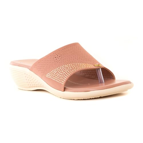 Image of Khadim's 6511365 Lightweight Durable Extra Soft Trendy Premium Stylish Casual Slip-On Heels for Women