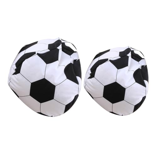 ifundom Plush Toy Storage Bag Set Soccer Ball Bean Bag Chair Toy Organizer for Kids Soft Comfortable Room Decorations for Children