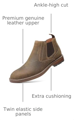 Image of Arkbird Chelsea Boots for Men Genuine Leather Oxford Casual and Formal Ankle Dress Boot