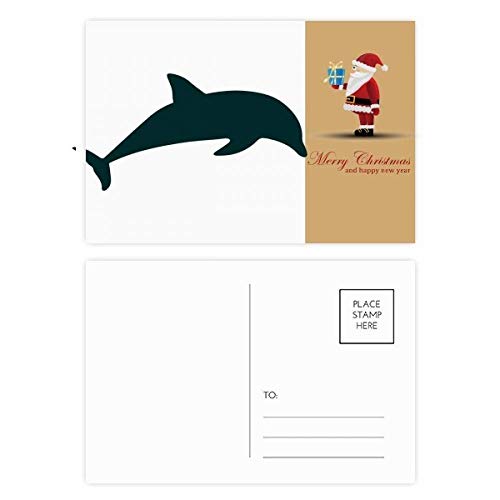 Cartes postales dauphin Père Noël Blue Ocean à envoyer en famille ou à afficher en déco