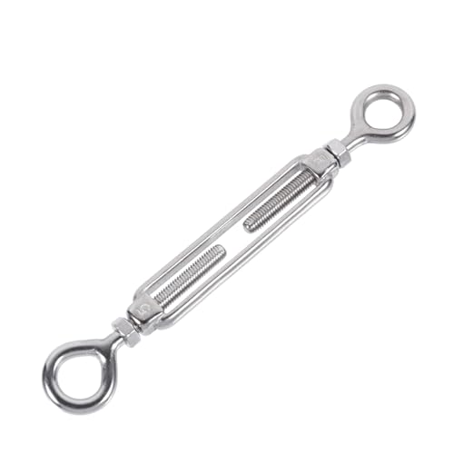 BAZEITFLOW Tenditore a Filo in Acciaio Inox Regolabile 13 CM Anello Doppio Tenditore a Fune Resistente alla Corrosione per Tensione Cavi e Funi Metalliche