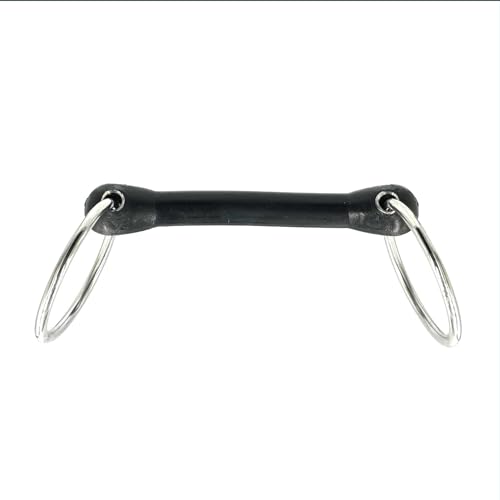Equine Smile ES0101 Gebiss Wassertrense Stangengebiss Flexibel Gummi Stange Ringdurchmesser 65 mm Gebissstärke 23 mm (13.5 cm)